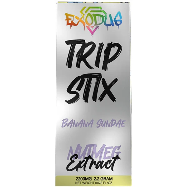 Exodus Trip Stix Nutmeg Extract Disposable Vape Pens provide 2.2g of vaping satisfaction.