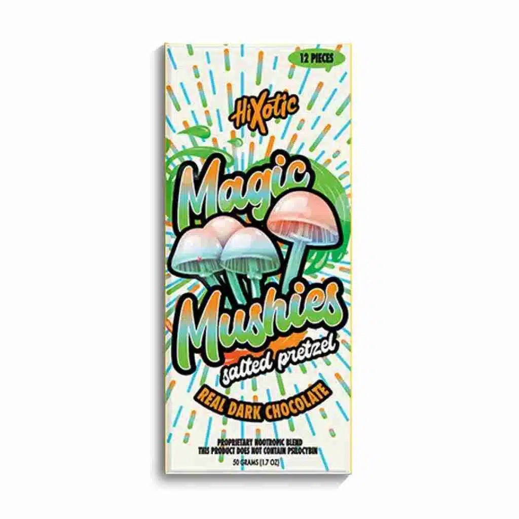 HiXotic Magic Mushies Chocolate Bar 50g - Salted Pretzel