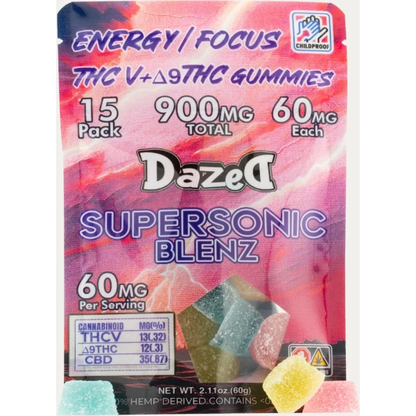 A bag of Dazed8 Subatomic Blenz Gummies 60mg | 30pc.
