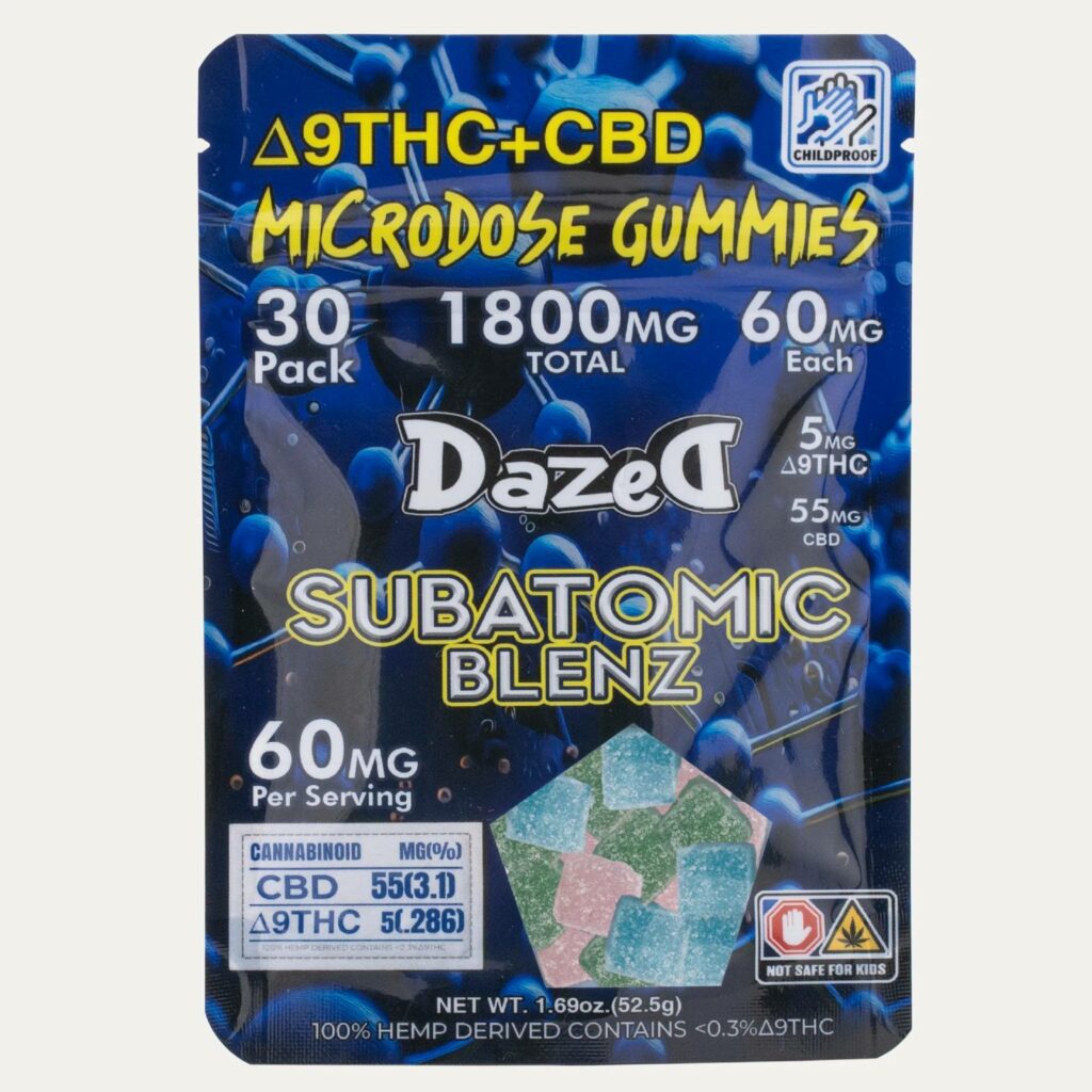 Dazed subatomic blend cbd micro gummies.