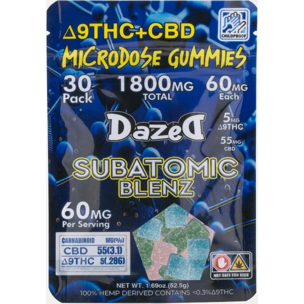 Dazed subatomic blend cbd micro gummies.