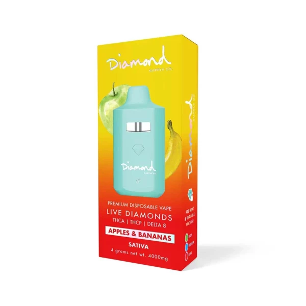 Diamond e-liquid infused with Apples & Bananas.