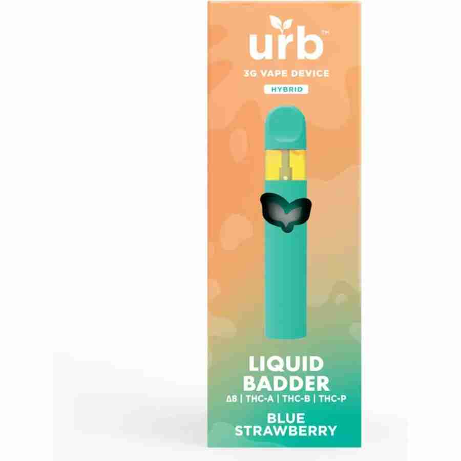 Urb Liquid Badder Disposables feature the popular strawberry flavor in a convenient 3g size.