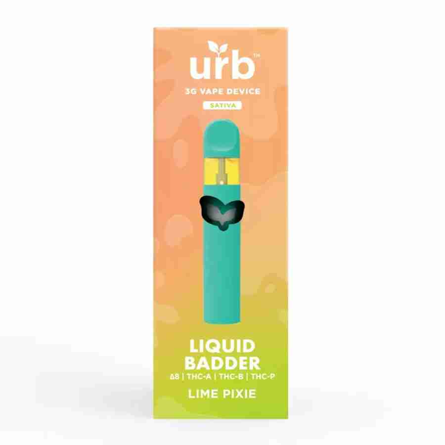 Lime-flavored Urb Liquid Badder Disposables.
