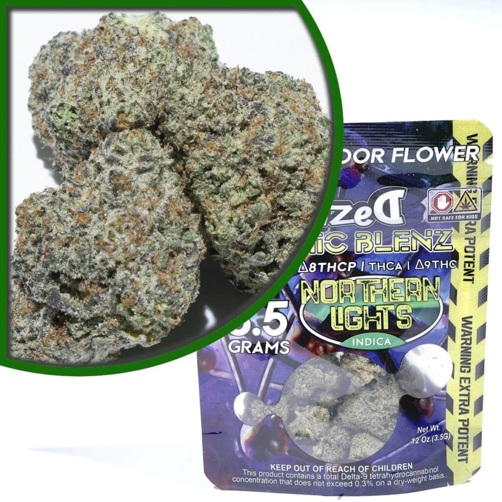 Dazed Atomic Blenz Premium Indoor THCa Flower 3.5g Northern Lights