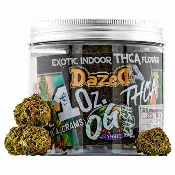 Dazed8 THC-A Premium Indoor Flowers 1oz og kush hybrid