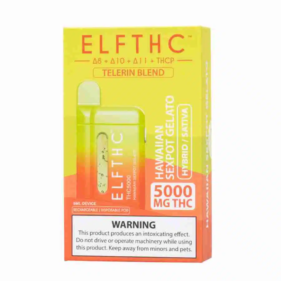 ELF THC Telerin Blend Disposables 5g - a disposable product with a blend of Telerin strain containing 5g of THC.