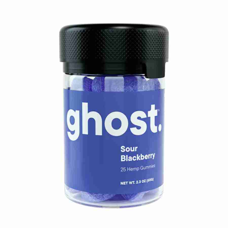 Ghost Phantom Blend Live Resin Gummies 2500mg 25pc blackberry gummies.