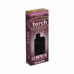 A box containing a Torch Onyx Liquid Diamonds Disposable Vape | 5g and a disposable vape with Onyx Liquid Diamonds.