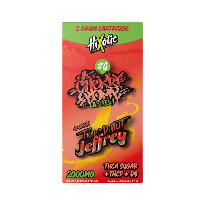 HiXotic Trap’d Out Jeffrey Vape Cartridges 2g Cherry Bomb