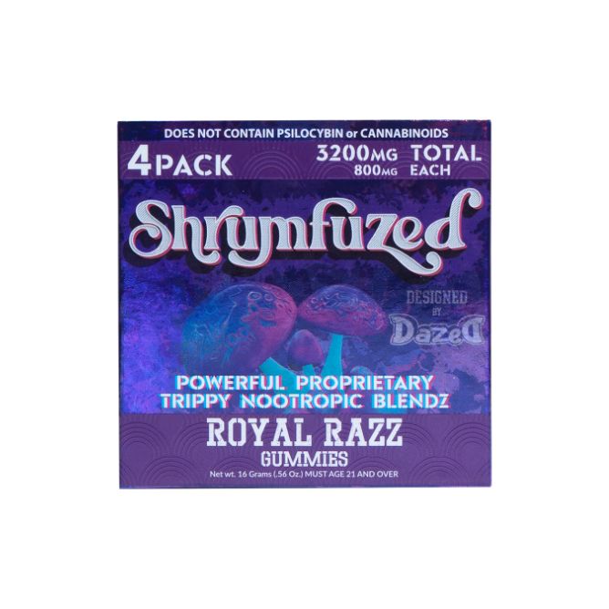 Shrumfuzed Nootropic Mushroom Gummies 4 Piece Royal Razz