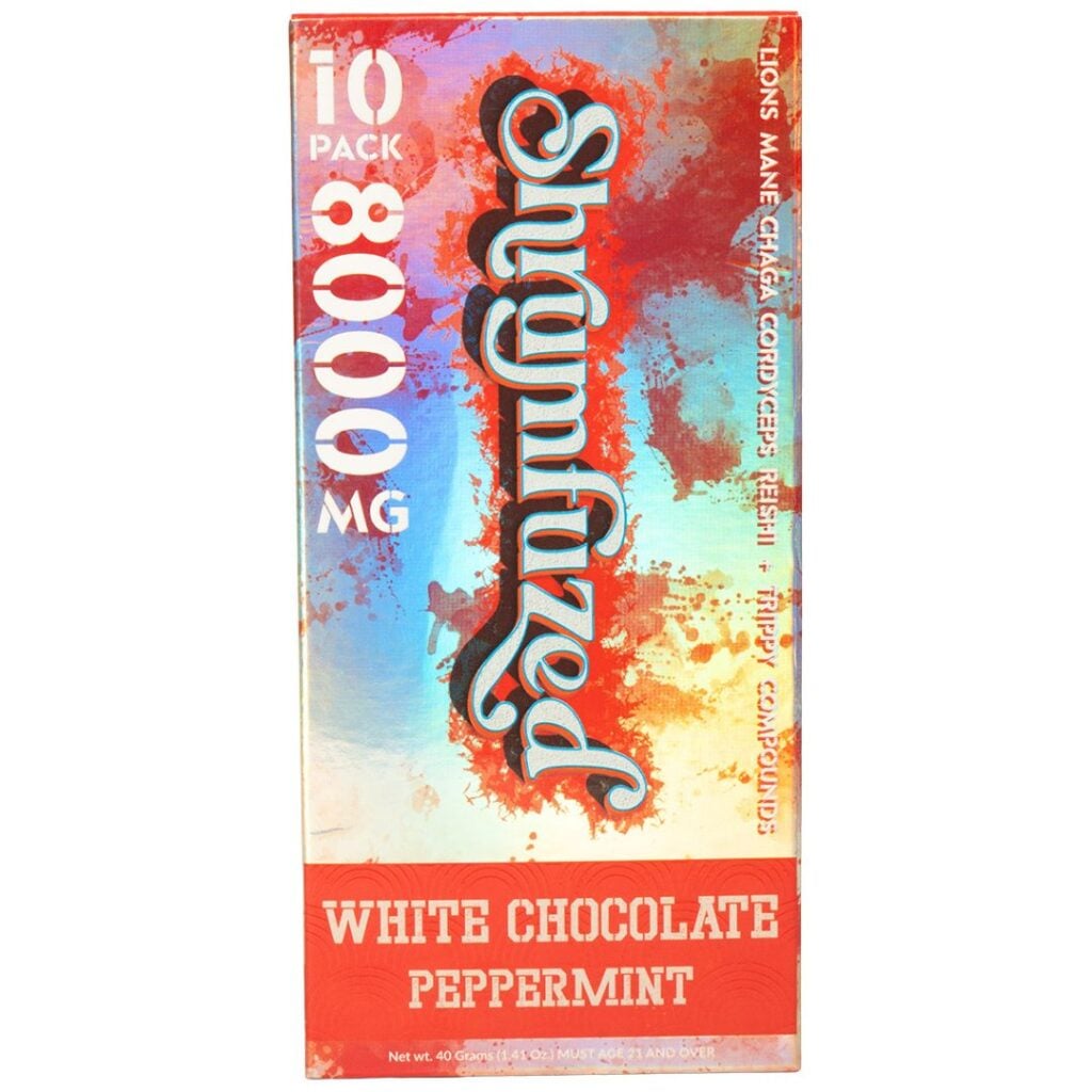 Shrumfuzed Nootropic Mushroom Chocolate 10pc White Chocolate Peppermint