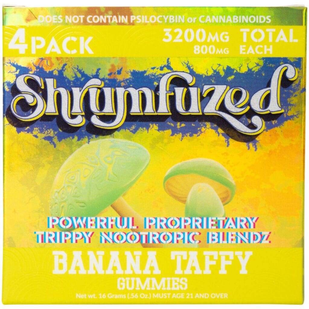 Shrumfuzed Nootropic Mushroom Gummies 4 Piece - Banana Taffy
