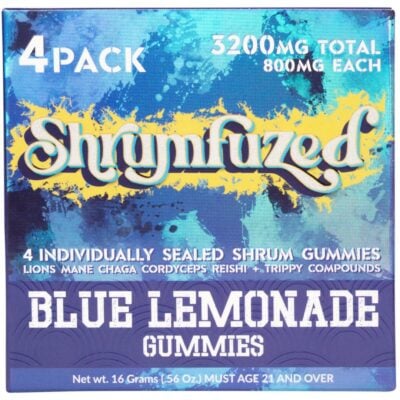 Shrumfuzed Nootropic Mushroom Gummies 4pc – Blue Lemonade Shrumfuzed Nootropic Mushroom Gummies 4 Piece - Blue Lemonade