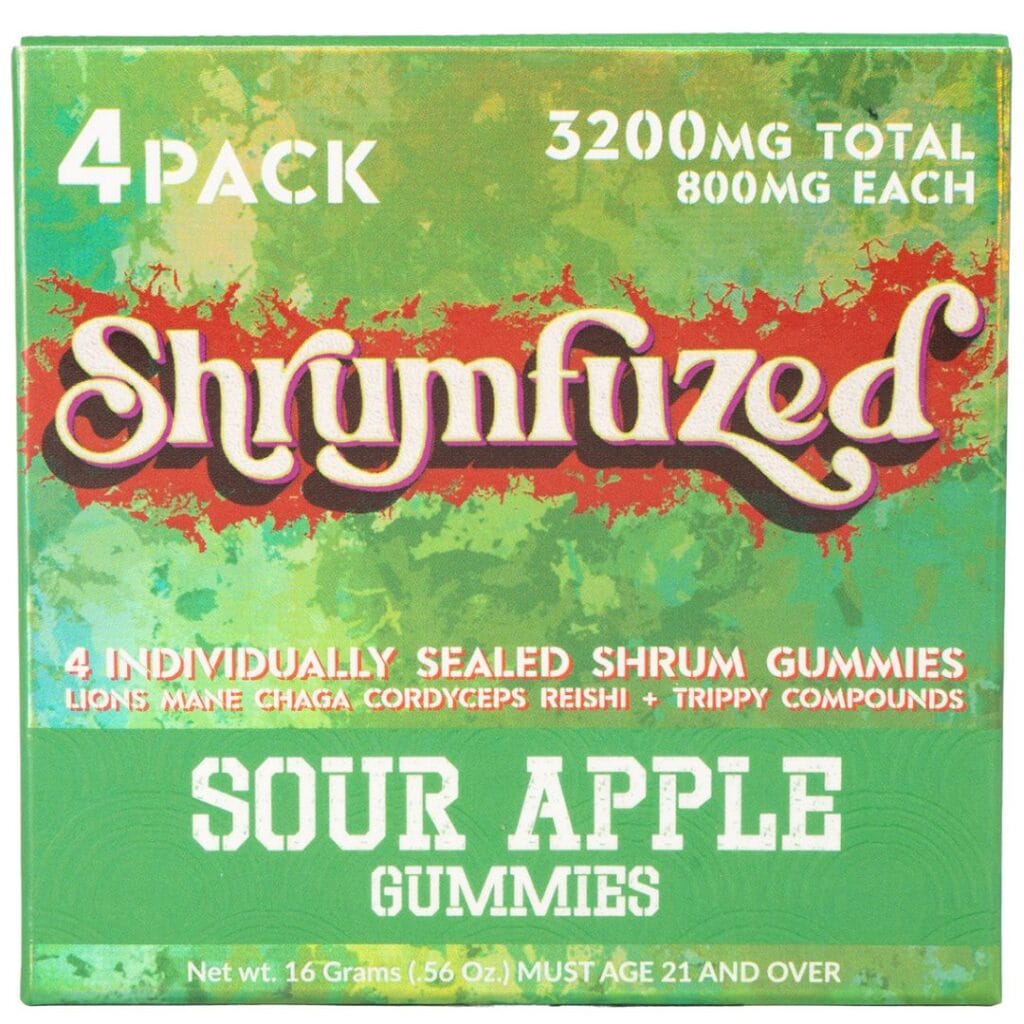 Shrumfuzed Nootropic Mushroom Gummies 4 Piece - Sour Apple