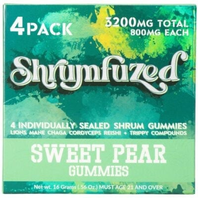 Shrumfuzed Nootropic Mushroom Gummies 4pc – Sweet Pear Shrumfuzed Nootropic Mushroom Gummies 4 Piece - Sweet Pear