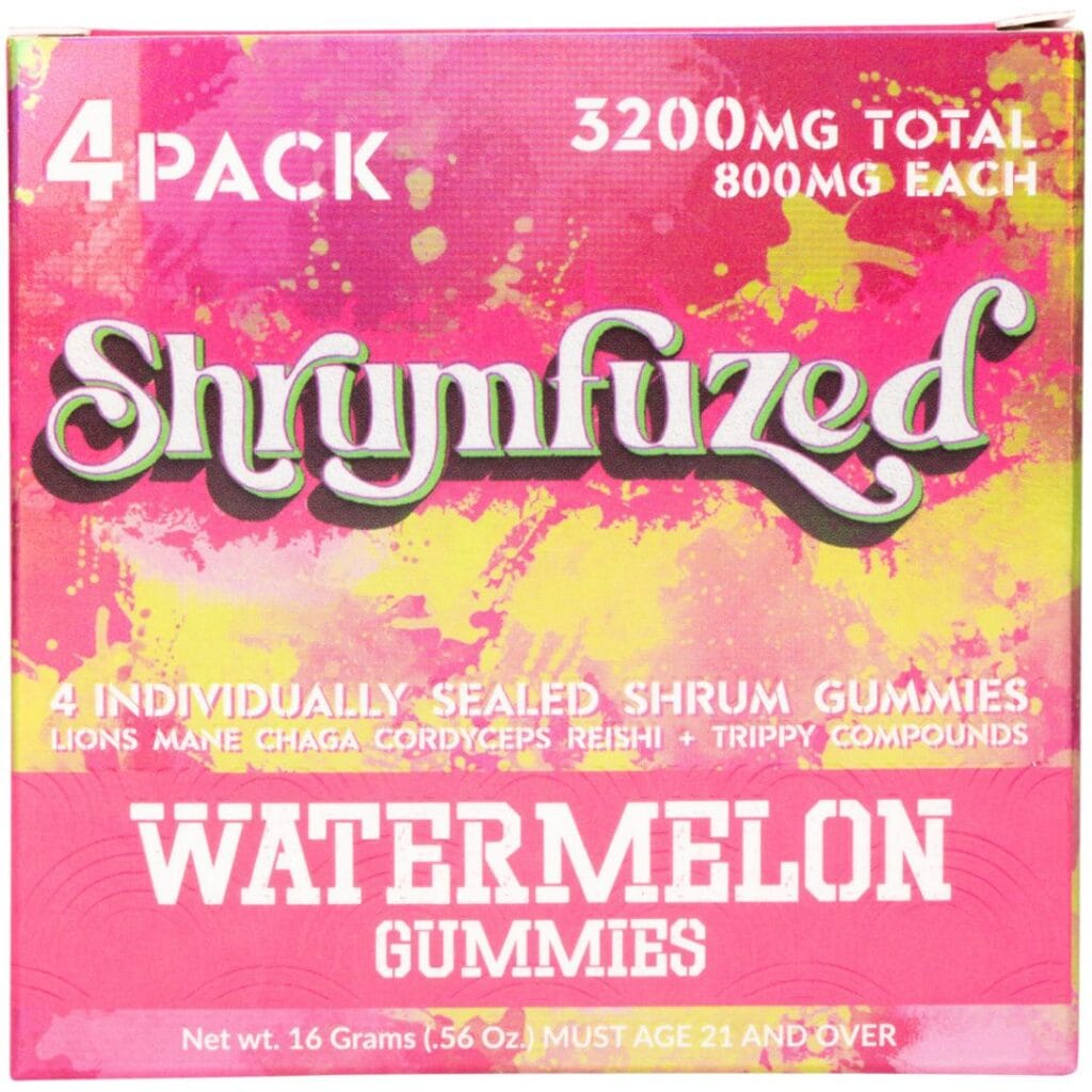 Shrumfuzed Nootropic Mushroom Gummies 4 Piece Watermelon