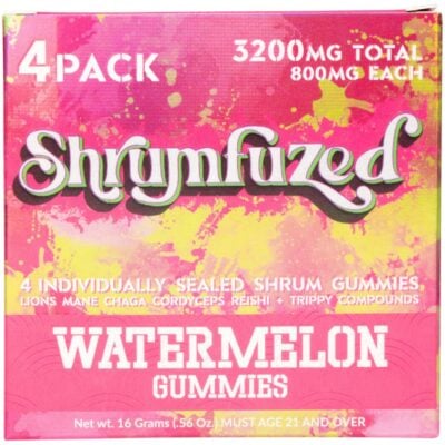 Shrumfuzed Nootropic Mushroom Gummies 4pc – Watermelon Shrumfuzed Nootropic Mushroom Gummies 4 Piece - Watermelon