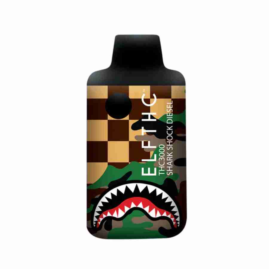 A limited edition ELF THC 3000 Limited Edition Disposables 3.5g with a shark on it.