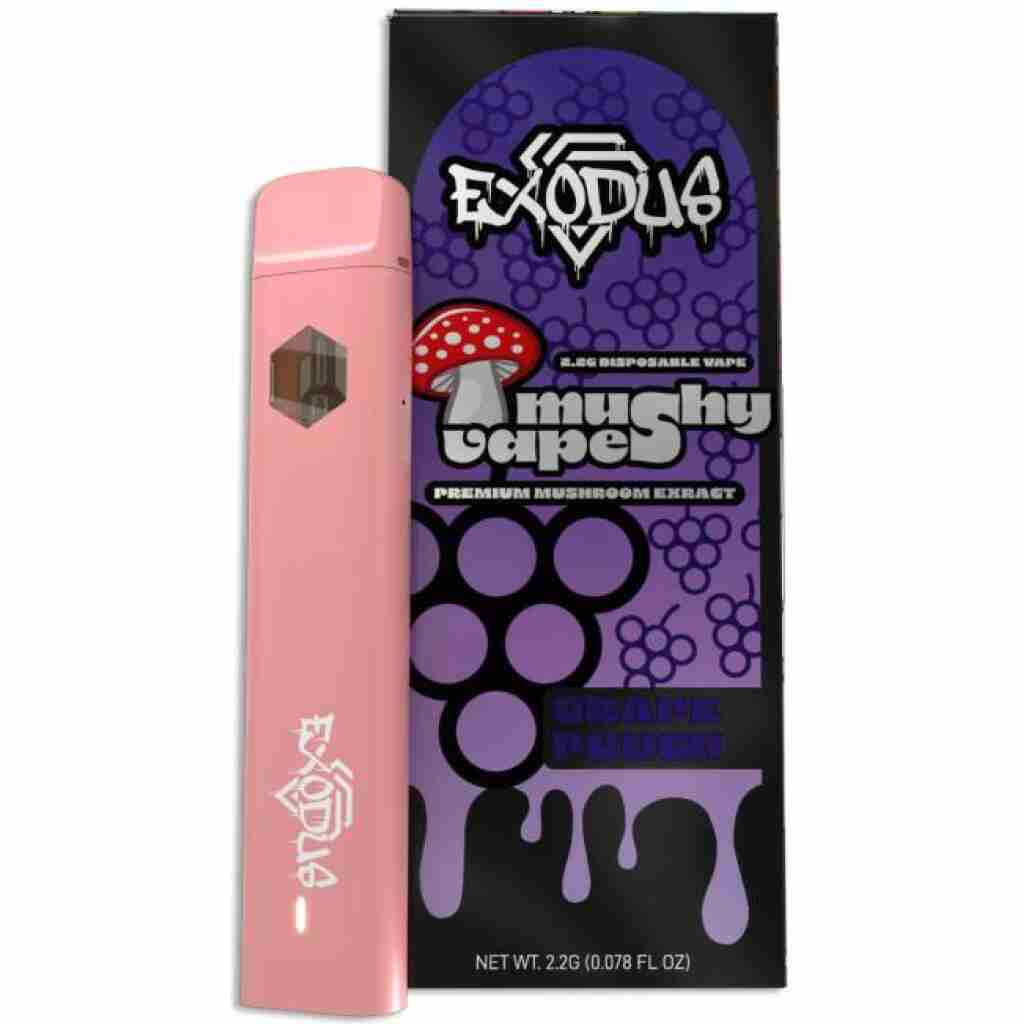 exodus mushy vapes disposable 2.2g grape punch