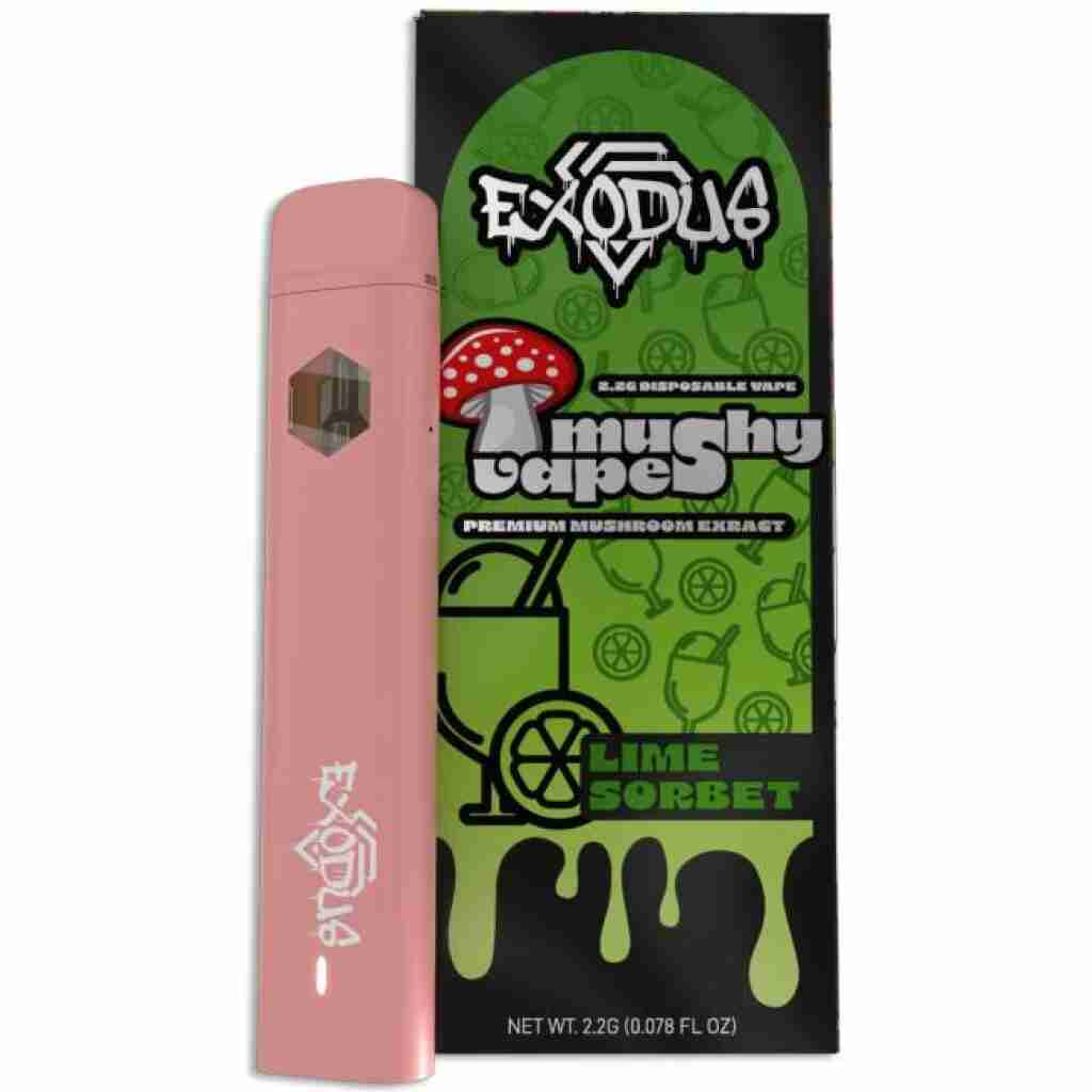 exodus mushy vapes disposable 2.2g lime sorbet