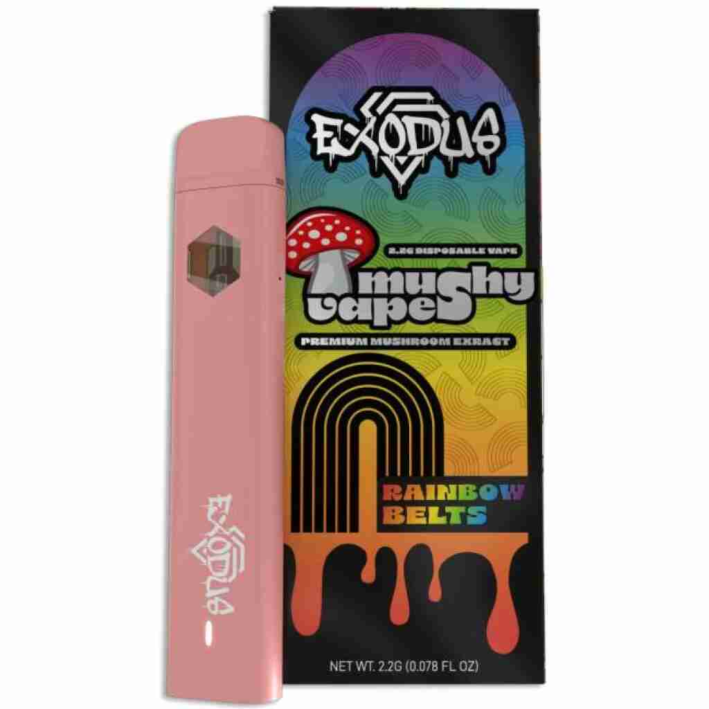 exodus mushy vapes disposable 2.2g rainbow belts