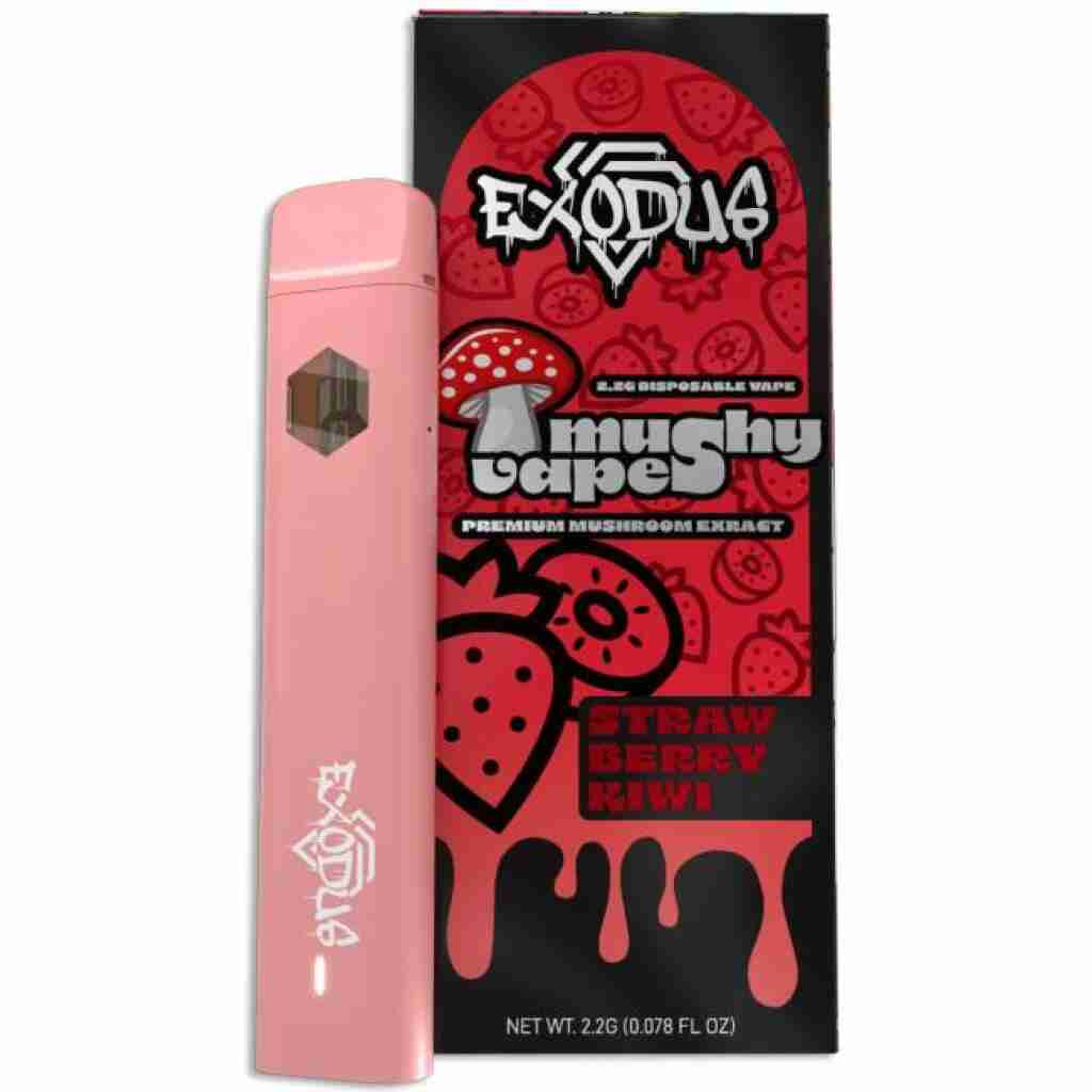 exodus mushy vapes disposable 2.2g strawberry kiwi