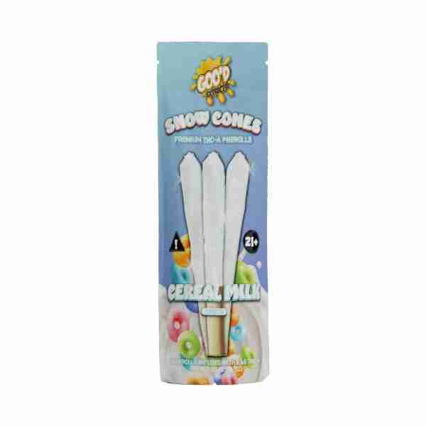 A package of Goo'd Extracts Snow Cones THC-A Diamonds 1 Gram Prerolls 3pc