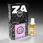 A box containing a bottle of Zaza blackberry Black Box Liquid Diamonds Cartridges 2g.