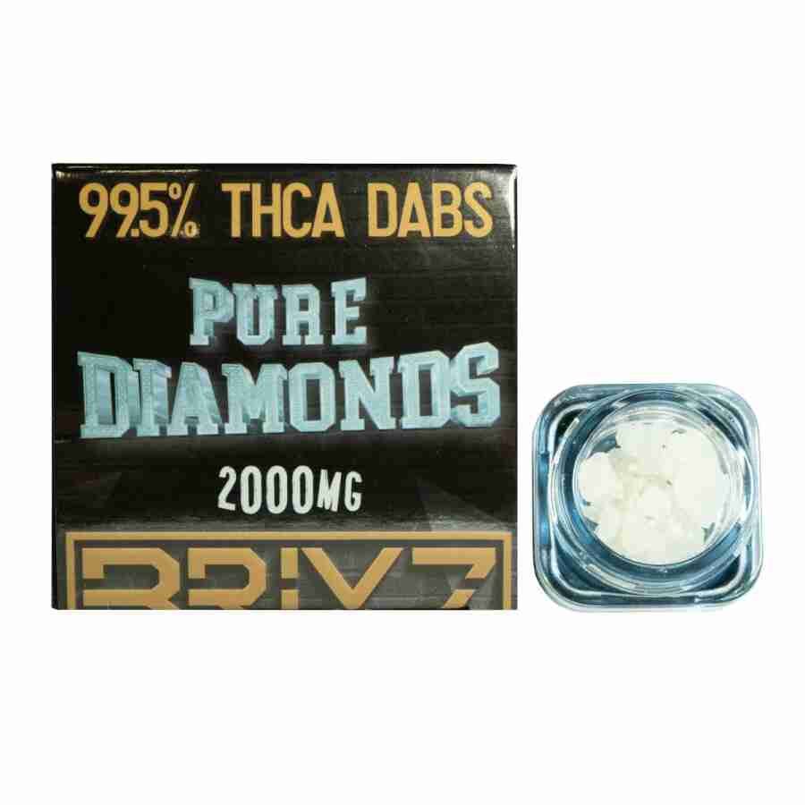 A box of pure diamonds infused with delta 8 CBD.