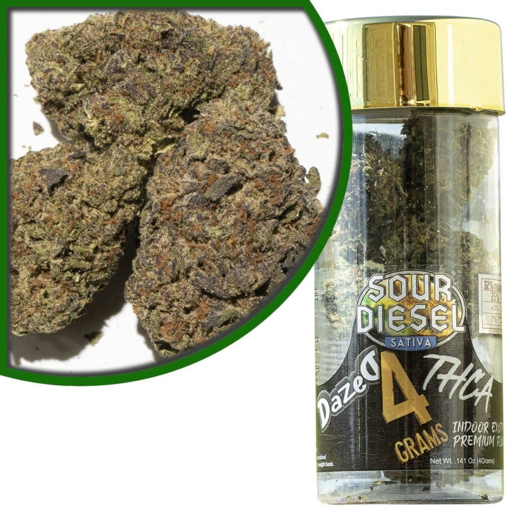 Dazed Premium Indoor THCa Flower 4g Sour Diesel