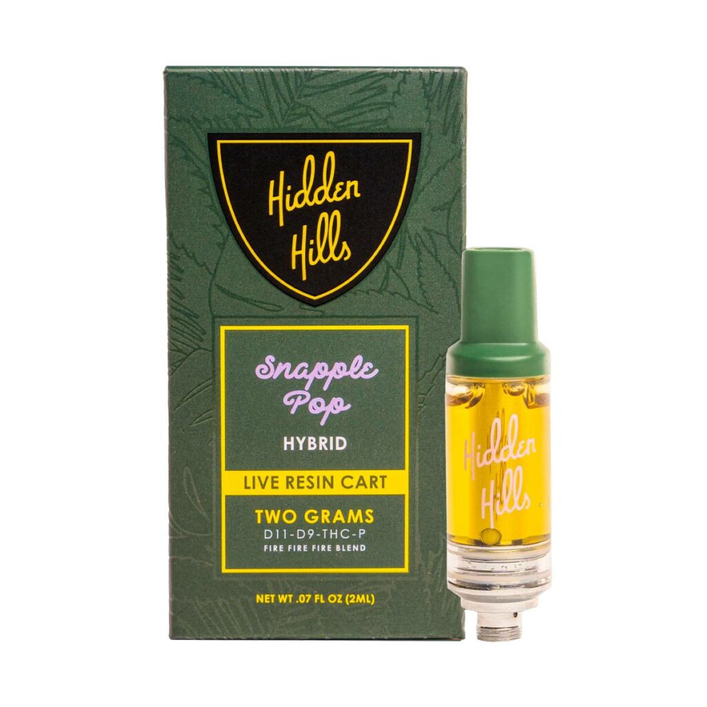 hidden hills club triple fire blend cartridges snapple pop