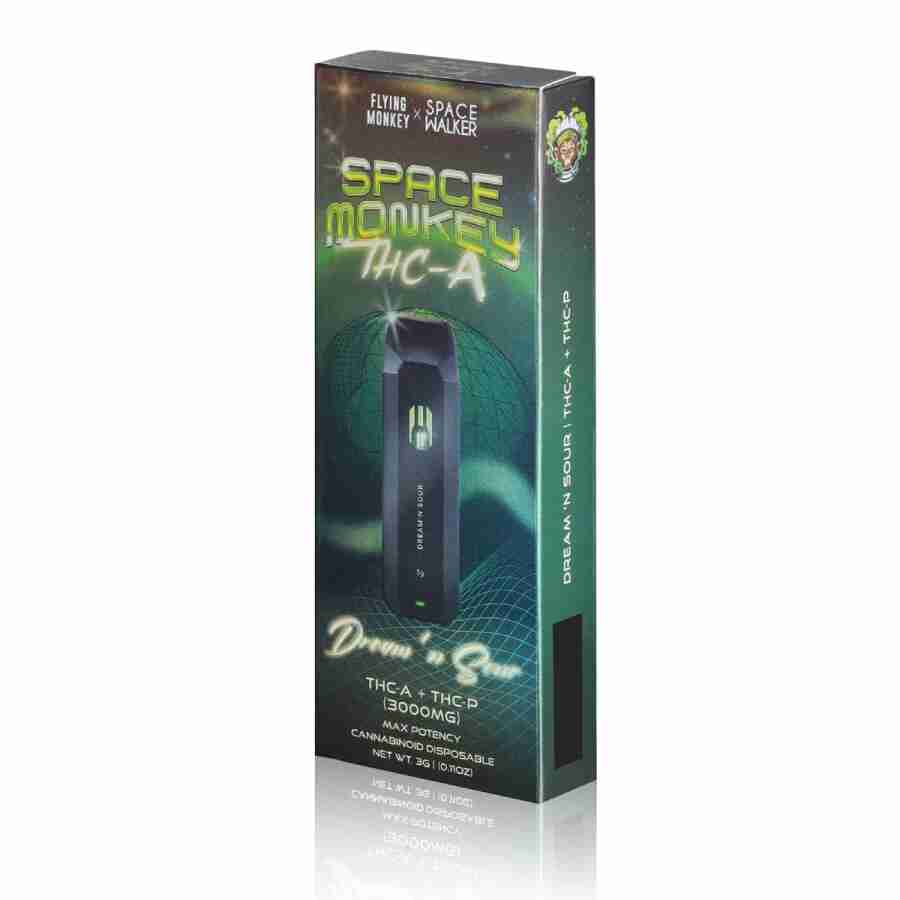 Introducing Space Monkey THCA Live ReDisposable Vapes 3g, a re-disposable cartridge featuring THCA Live.