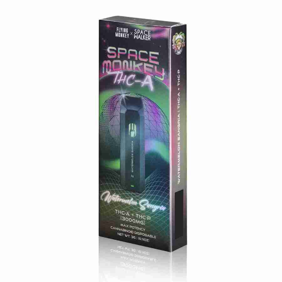 The packaging for the Space Monkey THCA Live ReDisposable Vapes 3g now features THCA Live, enhancing the experience of these ReDisposable Vapes.