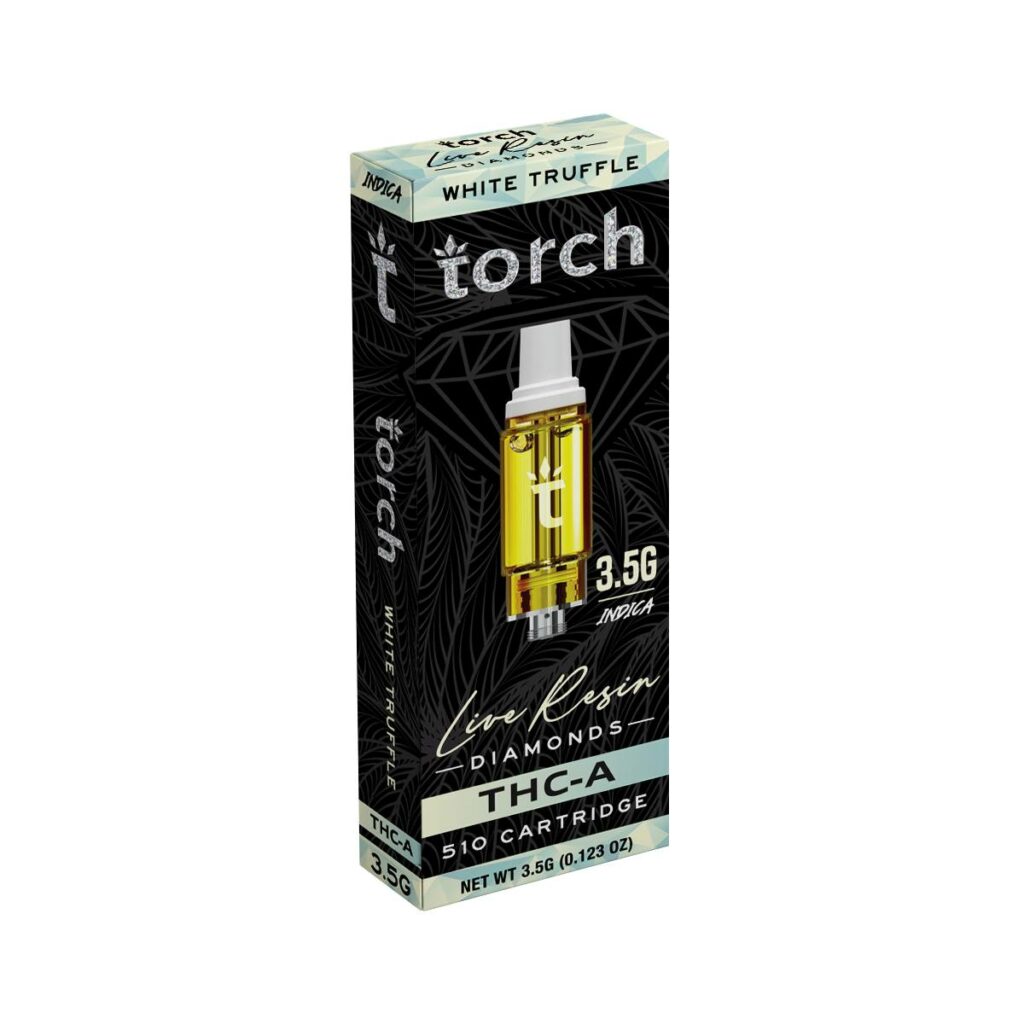 torch diamond thca vape 510 vape cart white truffle strain flavor