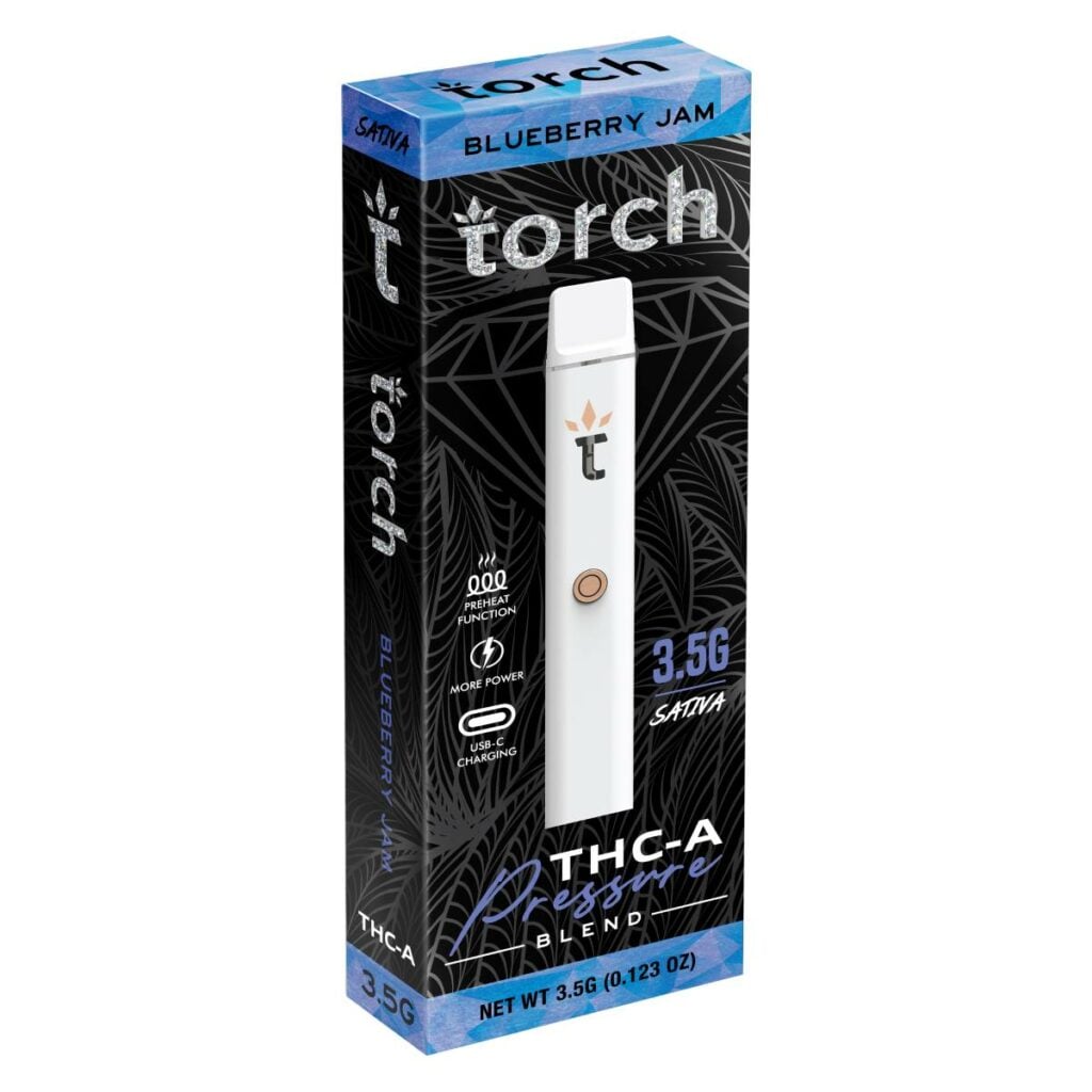 Torch THCa Pressure Disposable Vapes 3.5g Blueberry Jam