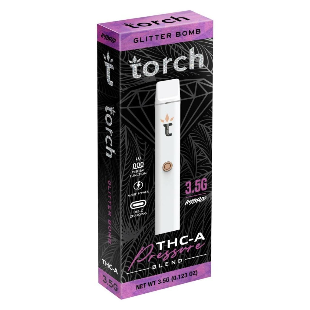 Torch THCa Pressure Disposable Vapes 3.5g Glitter Bomb