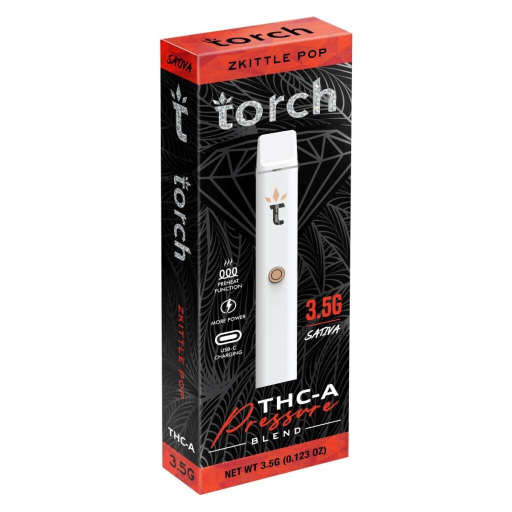 Torch THCa Pressure Disposable Vapes 3.5g Zkittle Pop