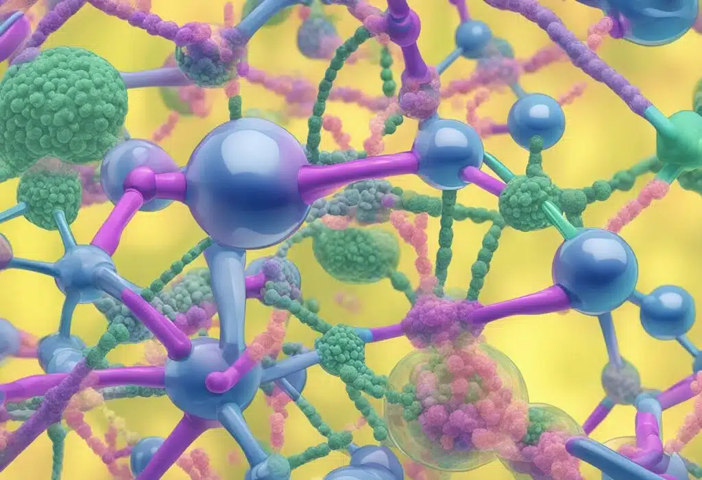 A 3D image displaying the cell structure of cannabis edibles, specifically highlighting the presence of 11-Hydroxy-THC.