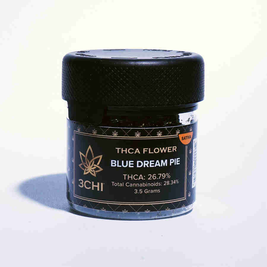 3CHI THCA Flower Jar 3.5g blue dream pie strain flavor