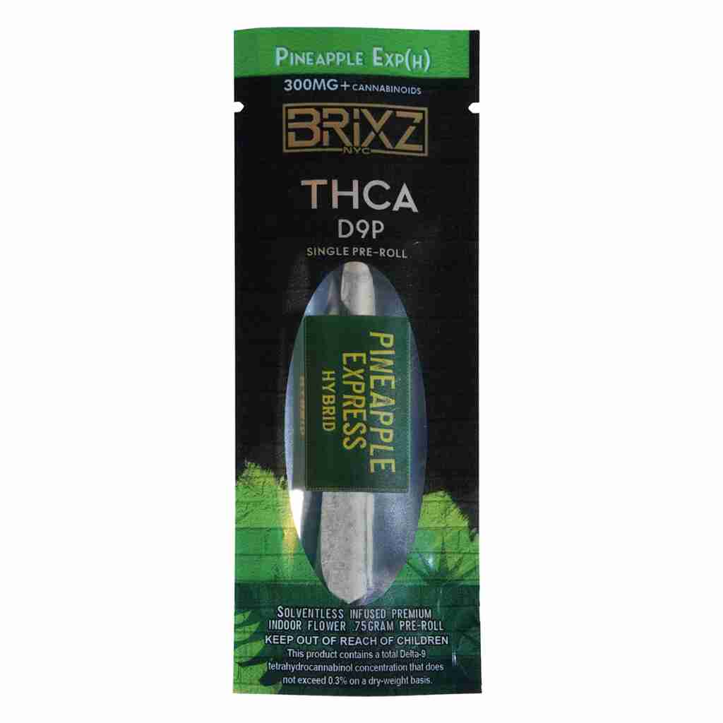 BRIXZ NYC D9P Shatterwalkerz Single Pre-Roll 0.75g - Pineapple Express