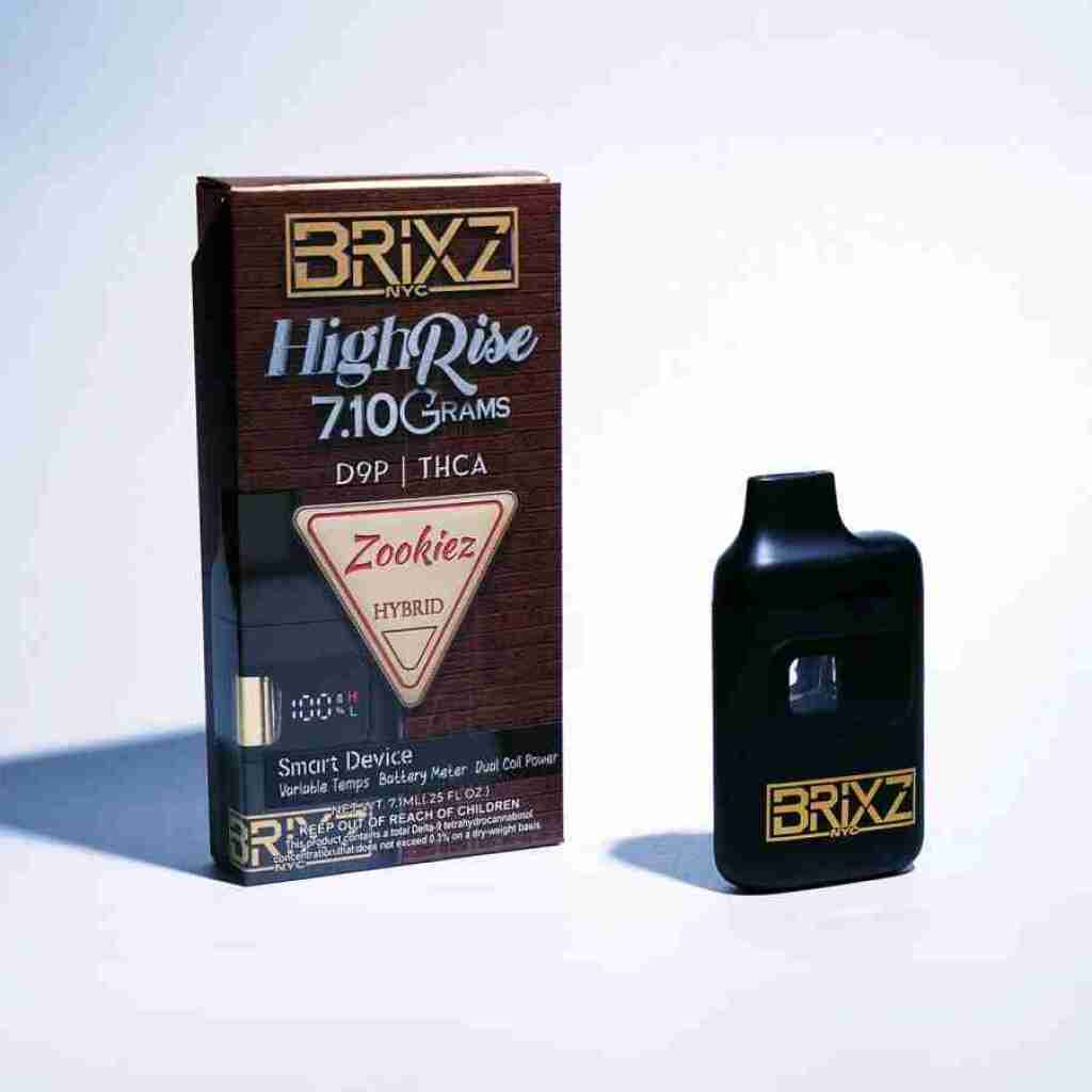 BRIXZ NYC High Rise D9P + THCa Disposables 7.1g introduces a unique combination of a box and a device, providing convenience and style to high rise living. This innovative solution offers functionality while reducing waste by introducing disposable components.