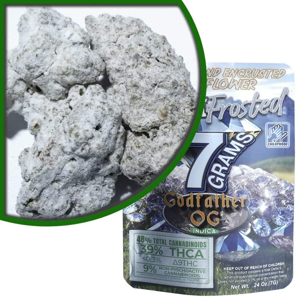 Dazed Frosted Premium Indoor THCa Flower 7g Godfather OG