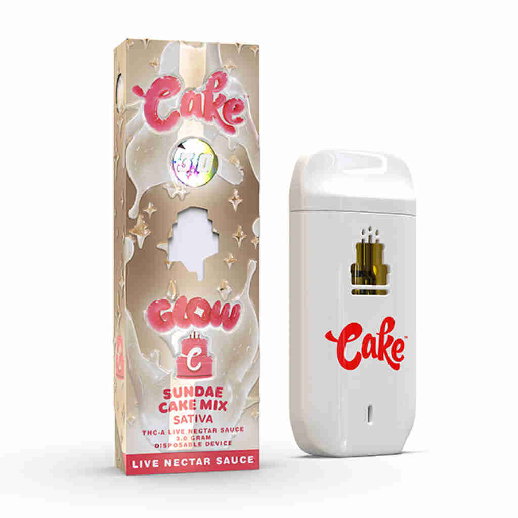 cake glow thca disposables 3g sundae cake mix