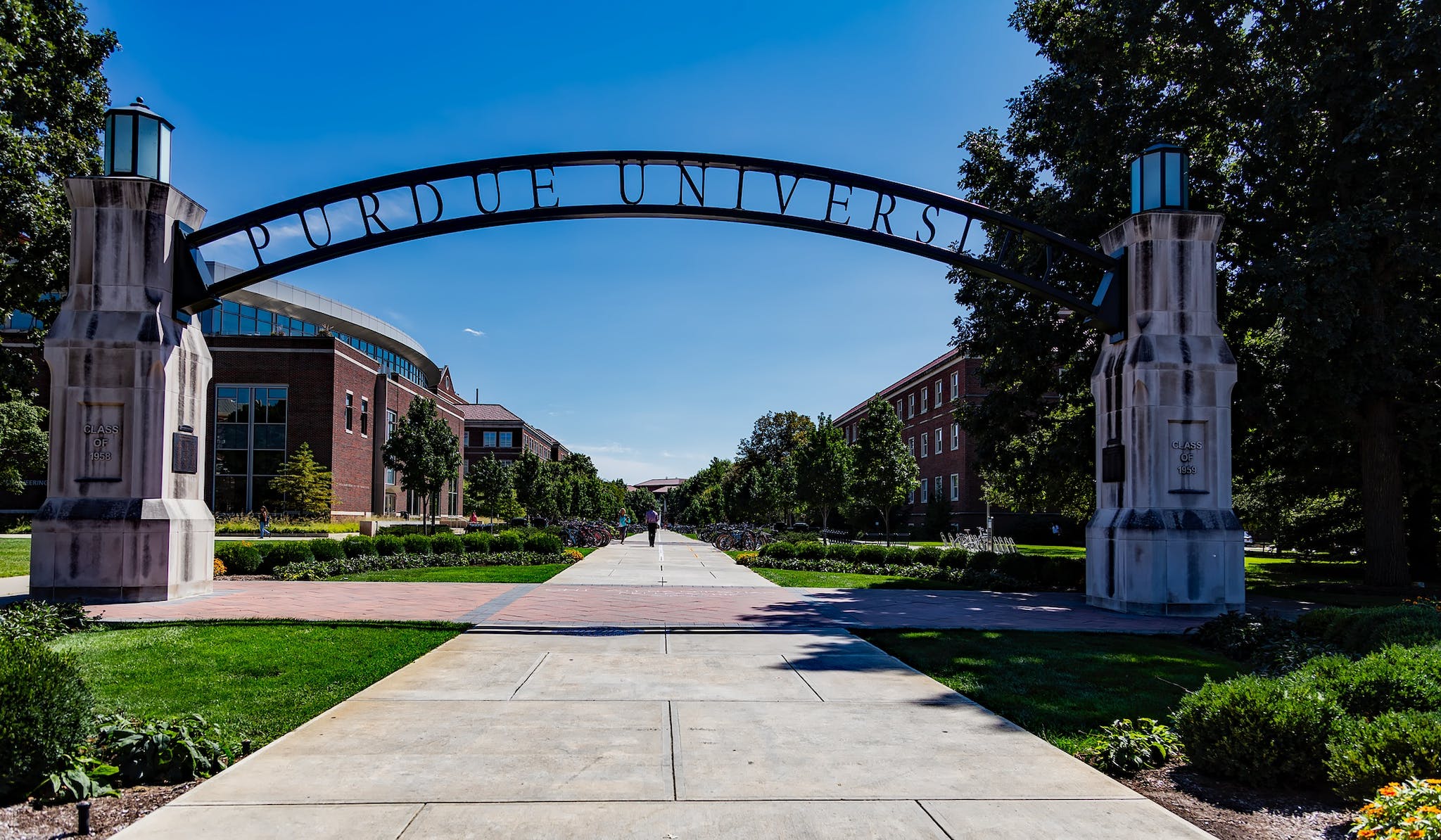 University Entrance Arch at purdue university in indiana