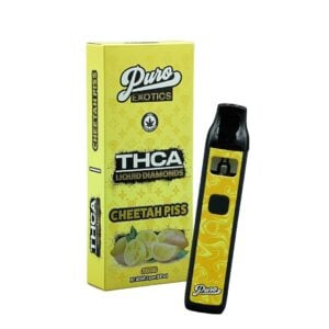 Puro Exotics THCa Liquid Diamonds Disposable Vapes Cheetah Piss 2g