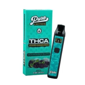 Puro Exotics THCa Liquid Diamonds Disposable Vapes Grandaddy Pluto 2g