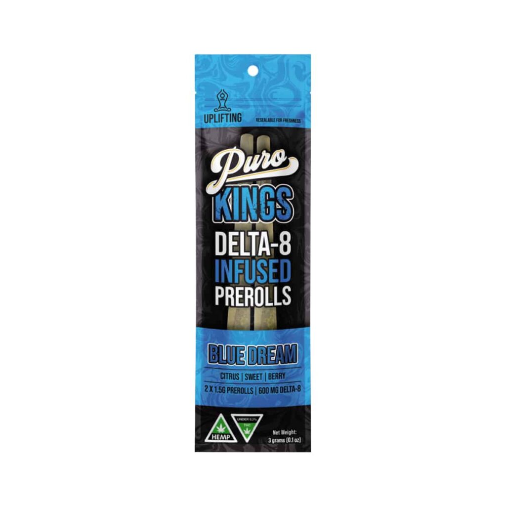 Puro Kings Delta-8 Infused Pre-Rolls 2pc 3gBlue Dream