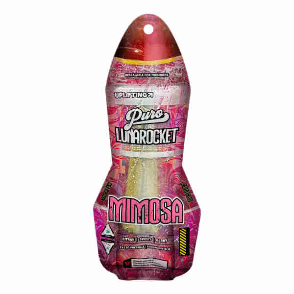 A pink Puro Lunarockets Kief Cones 2pc 3g bottle of lubricant.