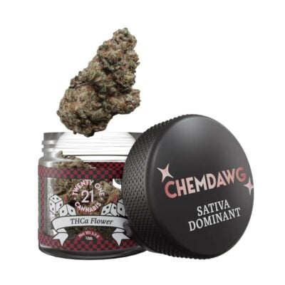 twenty one premium thca flower jar 3.5g chemdawg